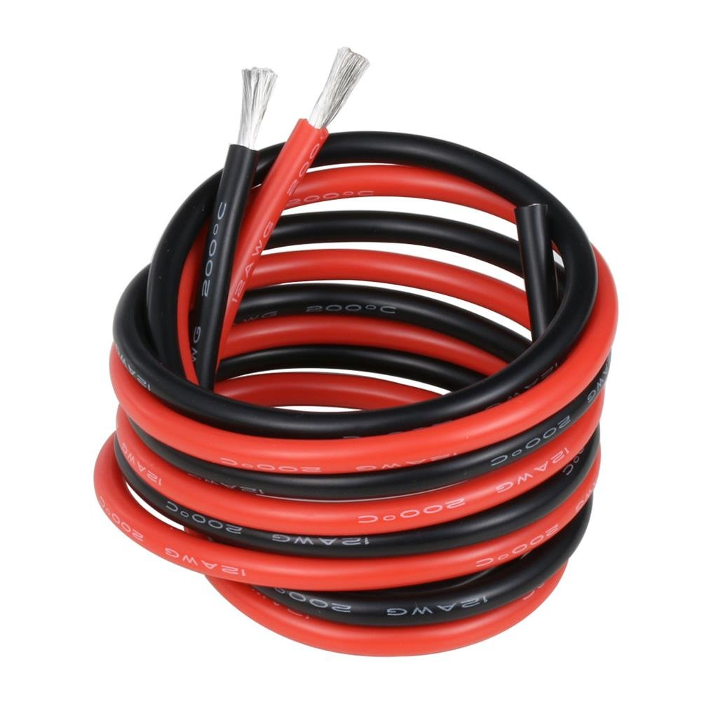 12 Gauge Silicone Wire 3 Meter red and 3 Meter Black