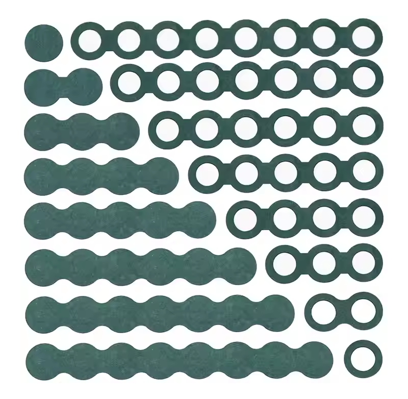 Adhesive Terminal Insulators Fish Paper-Green Round Rings