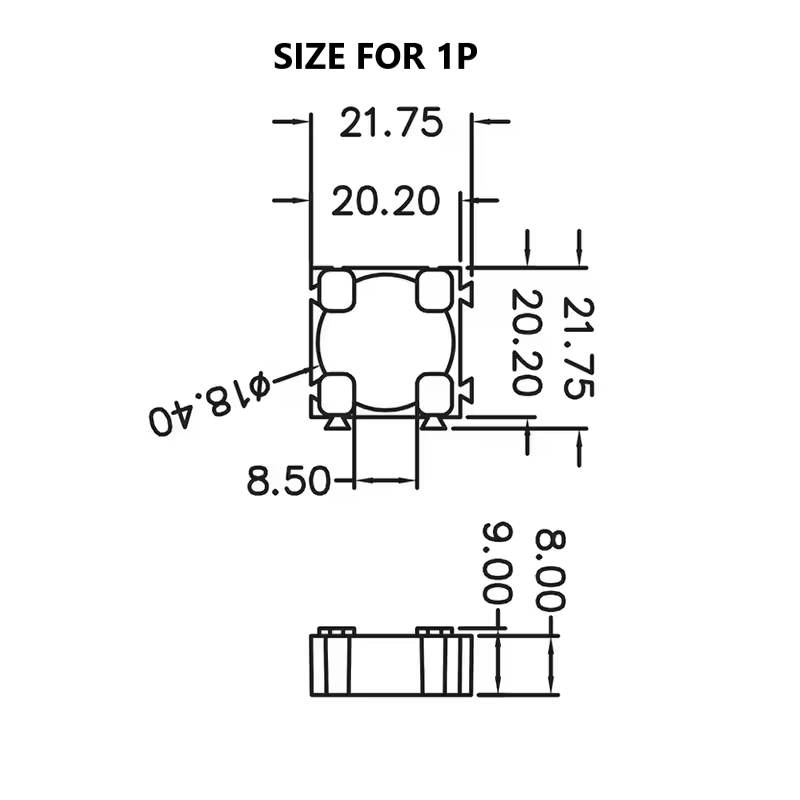 18650 Battery Spacer Holder- 50Pcs