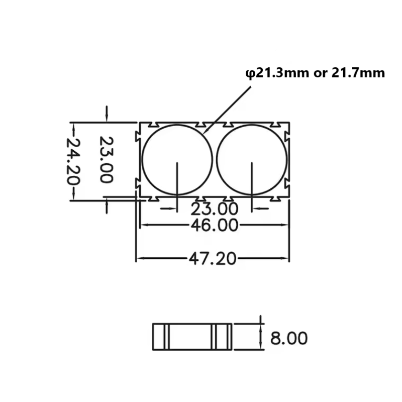 2P/3P 21700 Battery Spacer Holder 50Pcs