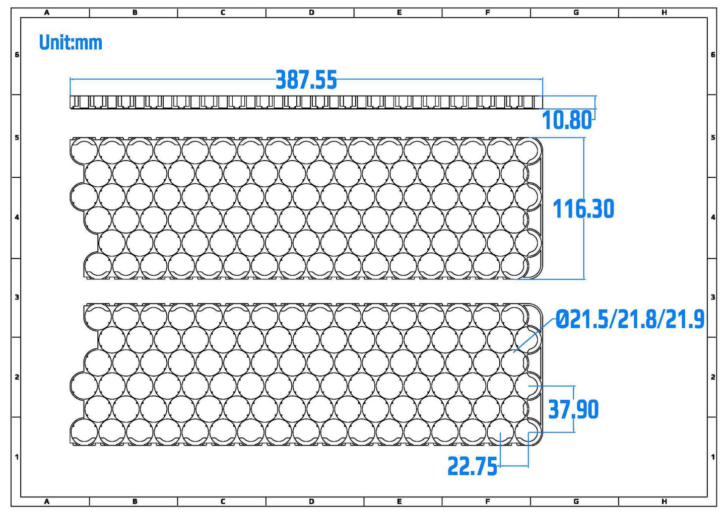 16S6P Battery Pack Kit Nickel Sheet+Holders+Casing