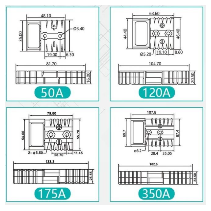 350Amp Battery Quick Connect/Disconnect Connector 2 Pcs