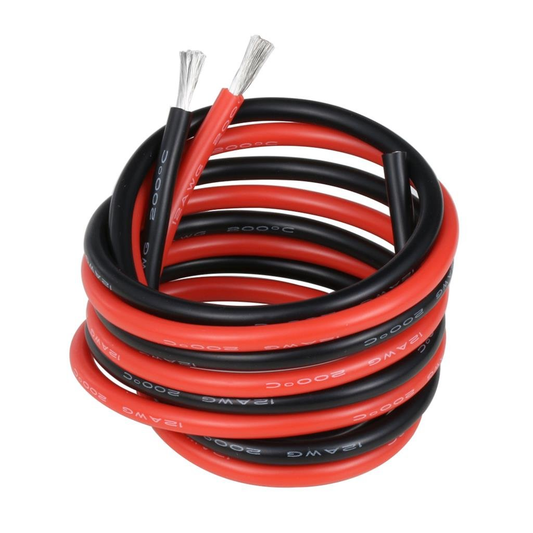 12 Gauge Silicone Wire 3 Meter red and 3 Meter Black