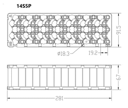 13S/14S5P Silver fish 18650 Battery Pack kit Holder + Nickel sheet
