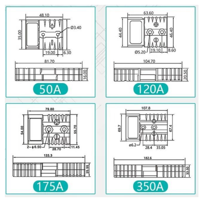 350Amp Battery Quick Connect/Disconnect Connector 2 Pcs