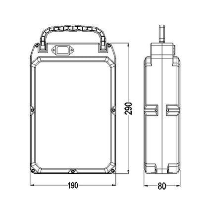 13S8P Portable 18650 lithium battery pack case Shell+Connector Cable+Nickel Strip
