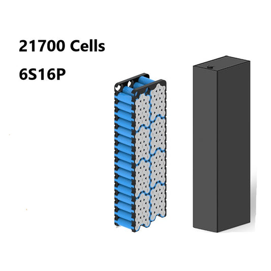 16S6P Battery Pack Kit Nickel Sheet+Holders+Casing