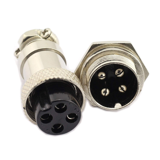 5Pairs GX16 4Pin Male Female Aviation Connector Plug